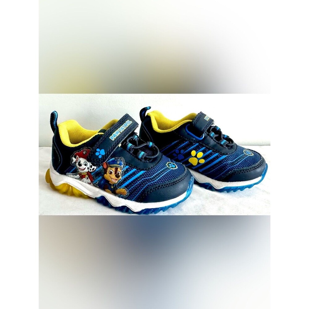 Paw Patrol Toddler Shoes Size 7 – Light-Up Sneakers Blue Hook & Loop Kids Shoes